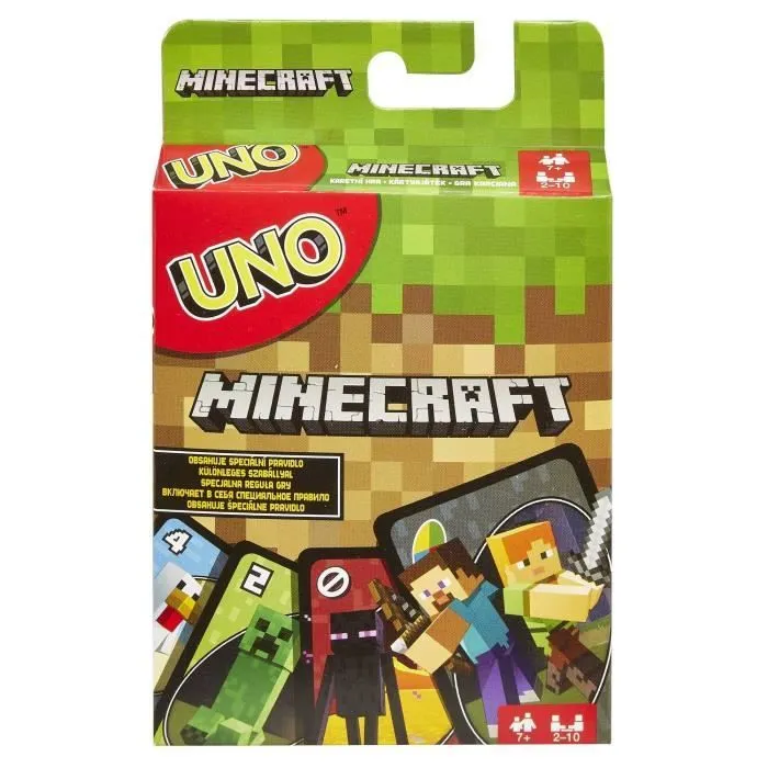 Mattel Games - Uno Minecraft - Jeu de cartes - Dès 7 ans - UNO - FPD61-0