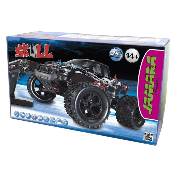 Jouet radiocommandé - Jamara - Skull monster truck - 1:10 - Noir - Pour enfants à partir de 5 ans-2