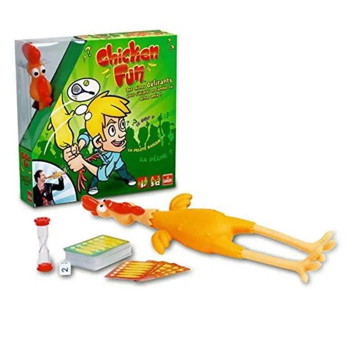 Jeu de société - GOLIATH - Chicken Fun - Mimes - Poulet couineur - 84 cartes - 10 secondes-0