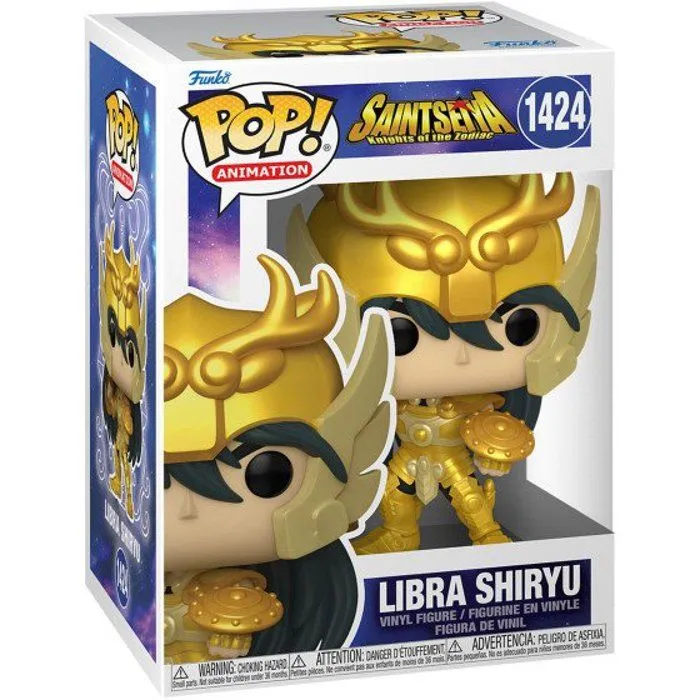 Figurine Pop! Saint Seiya Gold Libra Shiryu 9 cm - FUNKO - Mixte - Adulte - Intérieur-0