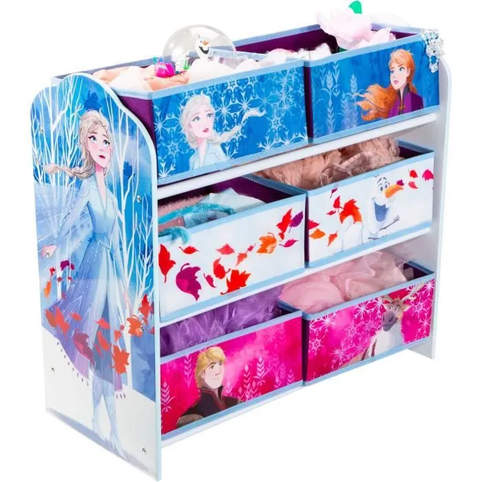 Disney La Reine des Neiges - Meuble de rangement pour chambre d’enfant avec 6 bacs-1
