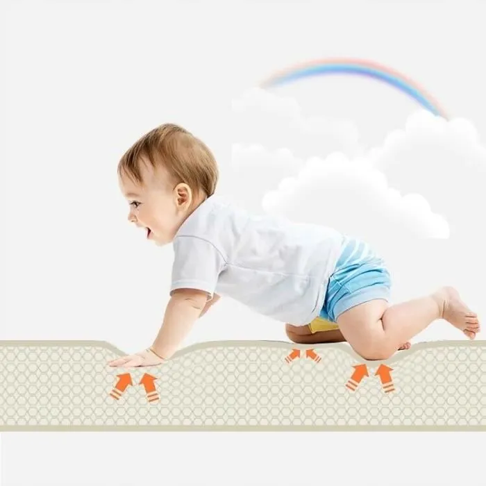 Tapis d'éveil bébé Mamabrum XXL en mousse XPE double face - 180x200cm - Antidérapant et pliant-3