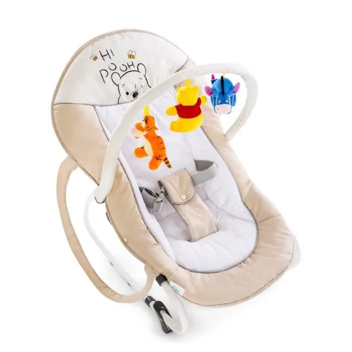 Transat bébé Bungee Deluxe - HAUCK - Winnie l'ourson - Avec arche jouet - Musical - Beige-3