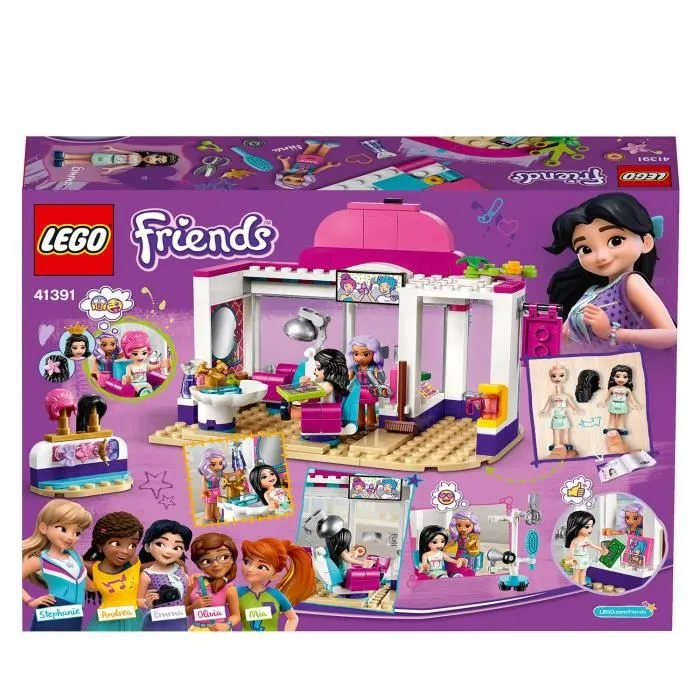 LEGO® Friends 41391 Le Salon de Coiffure de Heartlake City avec Mini Poupée Emma Jeu de Construction pour Enfant de 6 ans et +-1