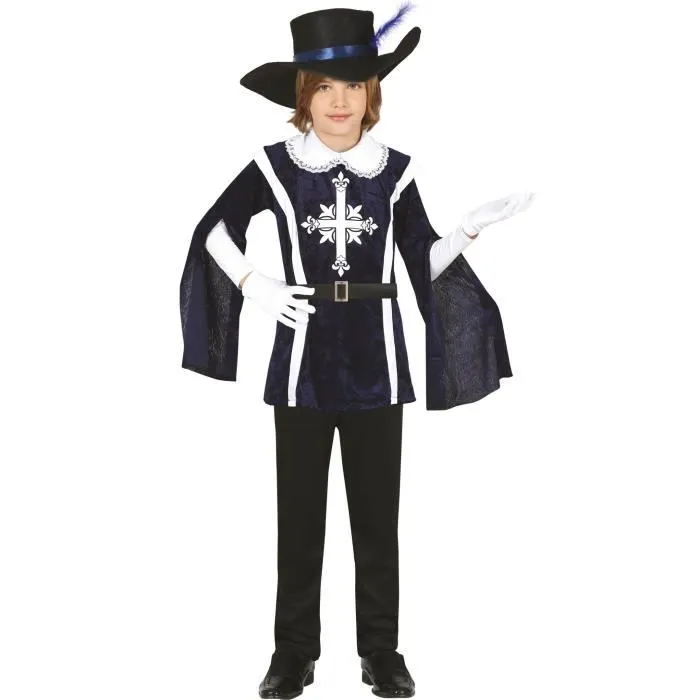 Déguisement Mousquetaire D'Artagnan pour enfant - FIESTAS GUIRCA, S.L. - Noir - 10 ans-0