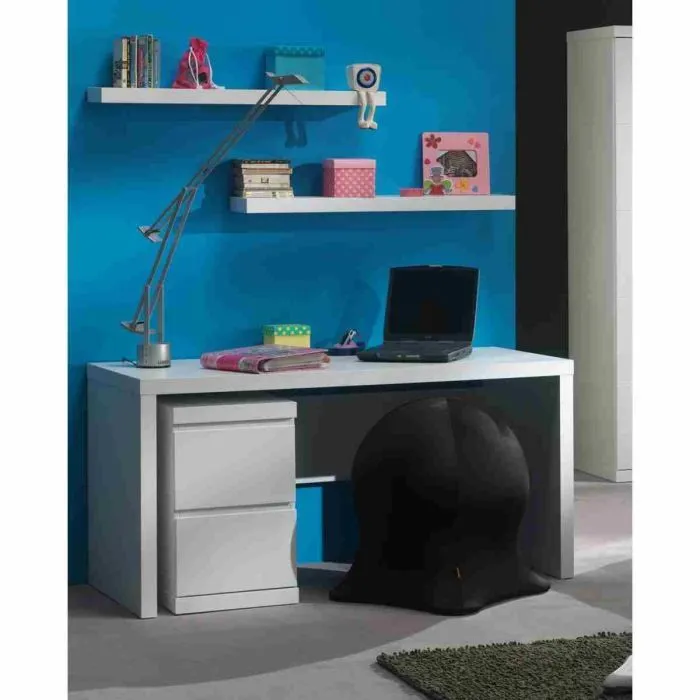 Vipack - Caisson bureau 40 cm laqué Blanc - LARA-0