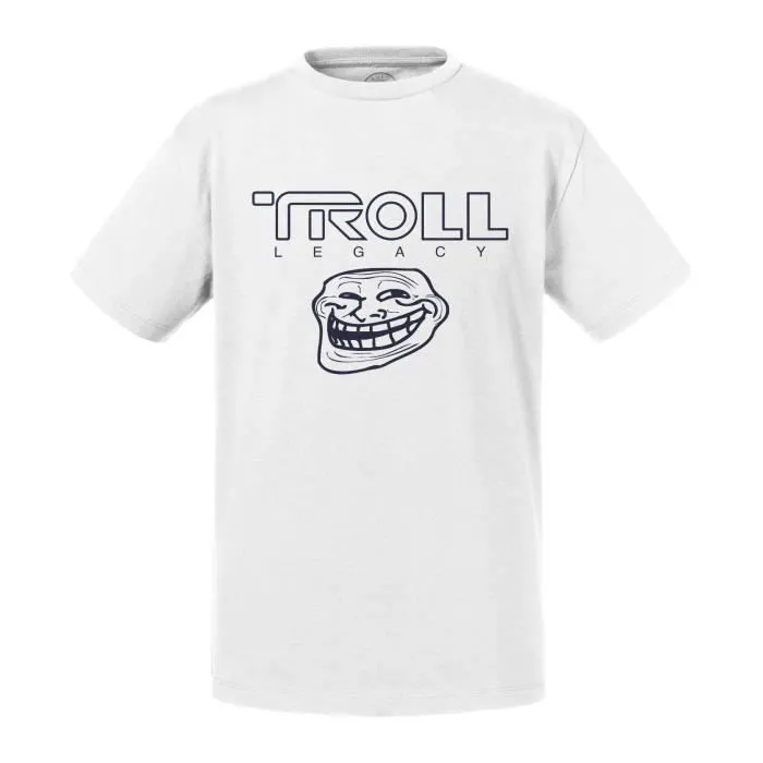 T-shirt Enfant Blanc Troll Legacy Parodie Film Science Fiction Meme-0
