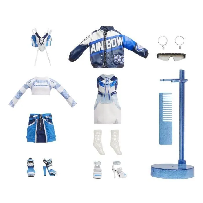 Poupée mannequin Rainbow High S4 - Coco Vanderbalt - Bleu - Accessoires inclus-2