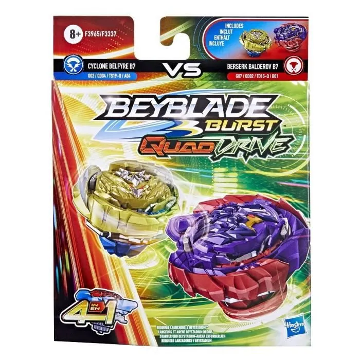 Toupies Beyblade Burst QuadDrive - BEYBLADE - Cyclone Belfyre B7 Berserk Balderov - Enfant - 8 ans-2
