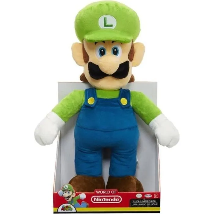 Peluche Géante Luigi - MARIO - 50 cm - Garçon - A partir de 3 ans-0