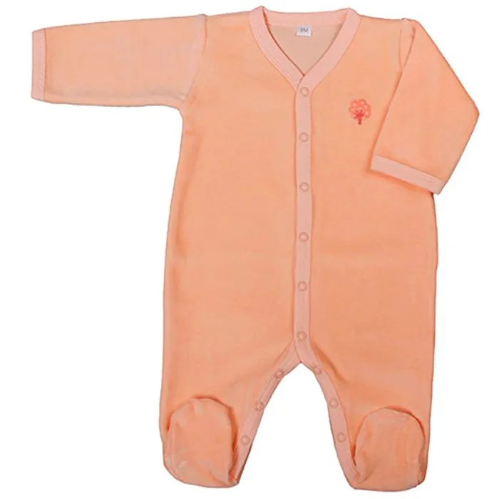 Pyjama velours Coton bio Pêche - Éveil et Nature-0