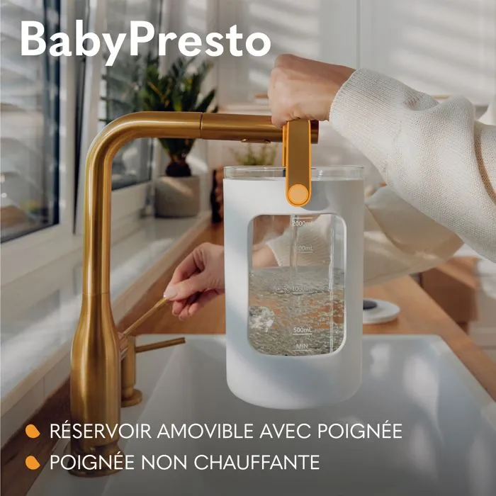 Préparateur de biberons automatique LIONELO BabyPresto - 35-100°C - Préparateur-chauffe biberon/petits pots - 2l-2