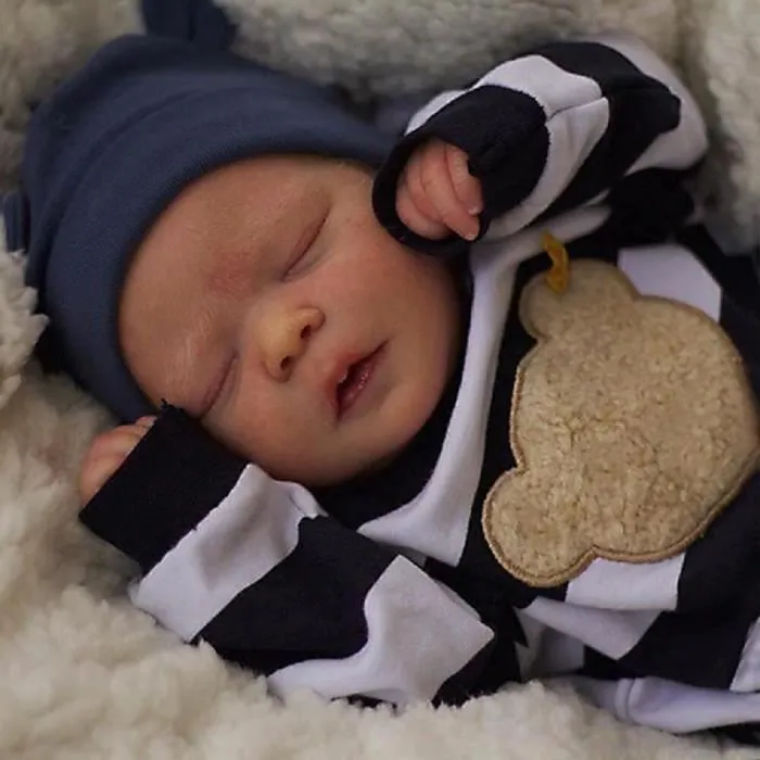 40cm corps premie bebe poupée reborn darren sommeil réaliste toucher doux bébé 3d peau visibile veines art poupée-3