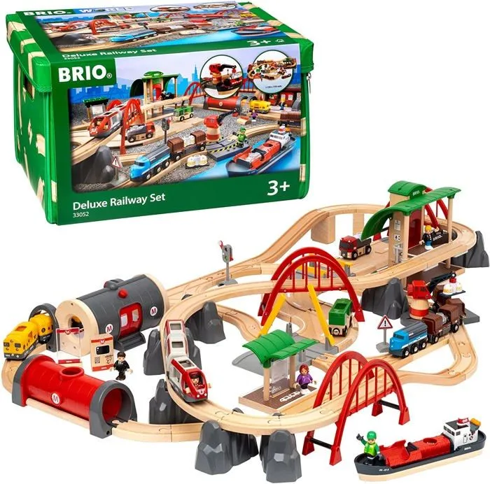 Circuit de Chemin de Fer Deluxe BRIO World - Ravensburger - 87 pièces - Dès 3 ans-1