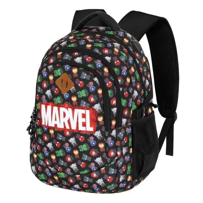 Sac à dos - KARACTERMANIA - Marvel Avengers Chibi - Noir - Taille Unique - 3 compartiments-0