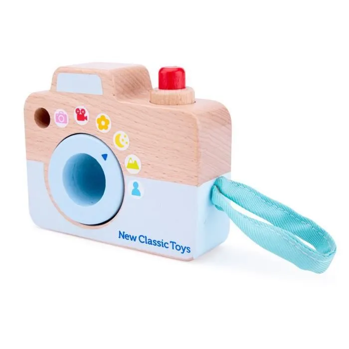 Jouet éducatif - NEW CLASSIC TOYS - New Classic Toys appareil photo - Bois naturel - Bleu clair - Mixte-1