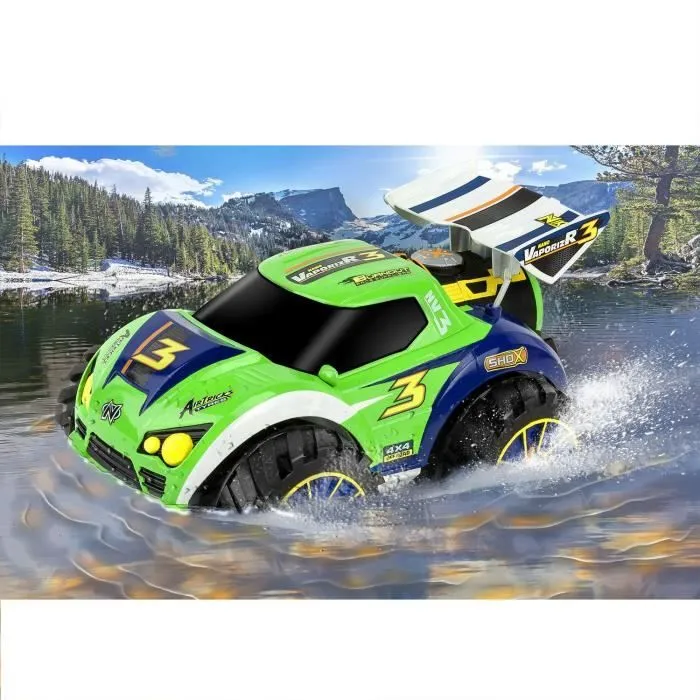 Voiture Télécommandée NIKKO NANO VAPORIZR NEON amphibie 4x4 2.4 Ghz 15 km/h - Vert-3