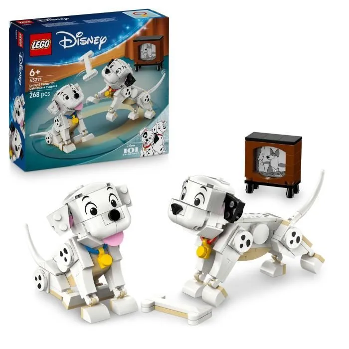 LEGO Disney 43271 Lucky et Penny, les Chiots des 101 Dalmatiens - Jeu Fille dès 6 ans-0