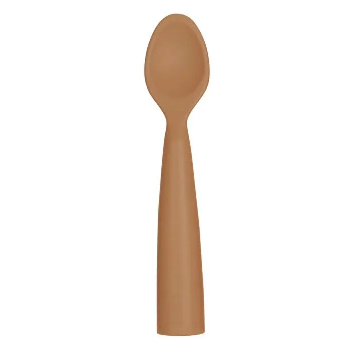 Couverts pour bébé en silicone - SEVIRA KIDS - Caramel - Dès la naissance - Motricité fine - Autonomie-0