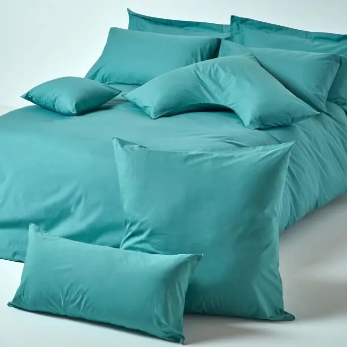 Taie d'oreiller - Homescapes - Sarcelle - Coton égyptien 200 fils - 40 x 80 cm - Lavable-3