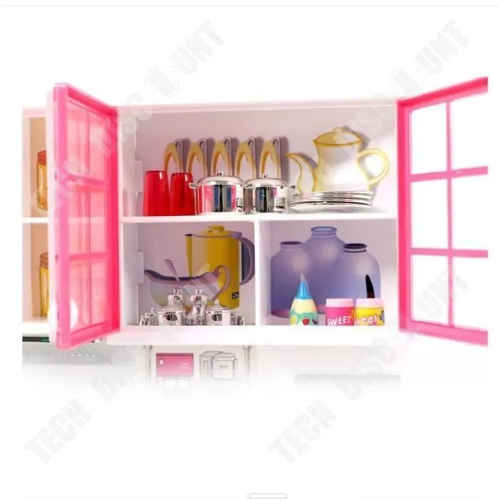 TD® Fille jouer maison cuisine cuisine combinaison jouets haut de gamme enfants simulation cuisine vaisselle ensemble-3