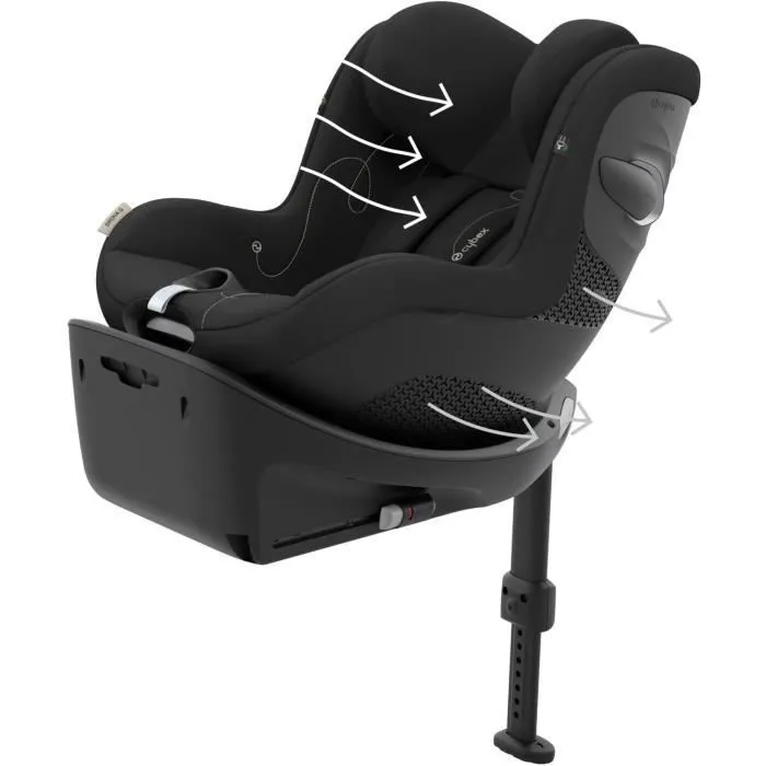 Siège Auto Sirona G i-Size - Moon Black - CYBEX - Rotation 360° - Inclinable - Protection latérale-5