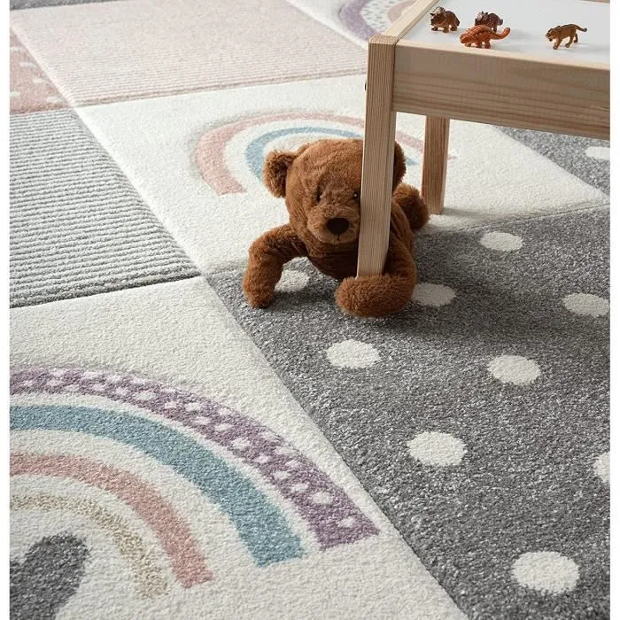 Tapis enfant - Pastel Kids - Rose - 120x170 cm - Rectangle - Intérieur- THE CARPET-1