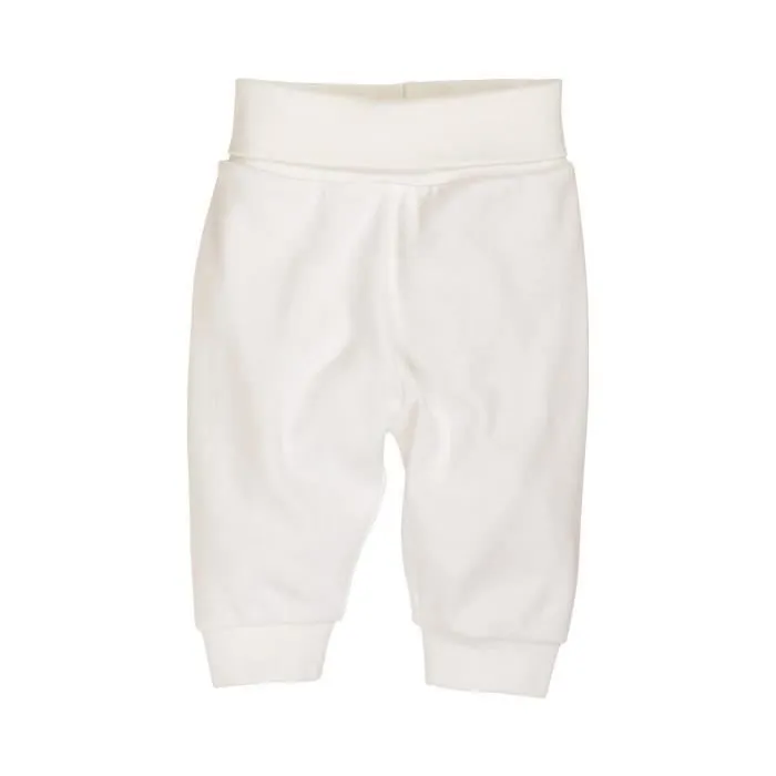 Pantalon junior - Schnizler - Blanc - Coton - Taille 74 - Confortable et élastique-0