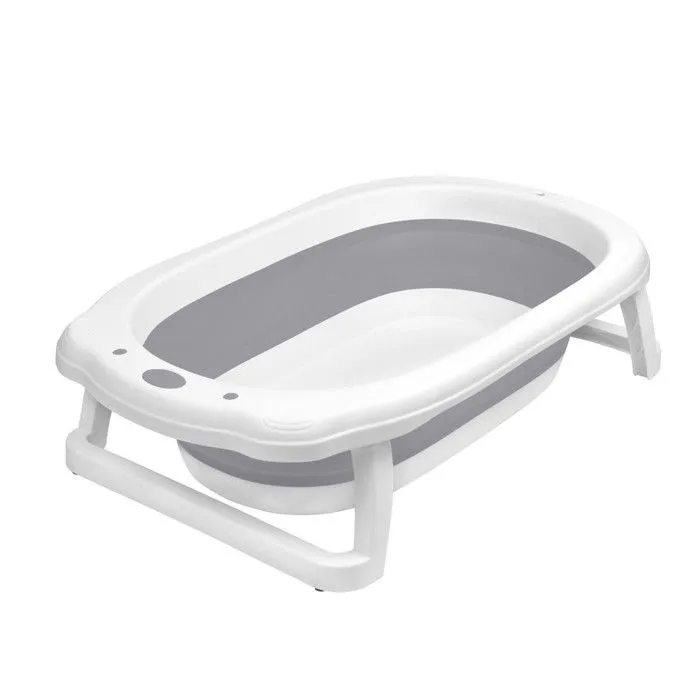 LILIIN Baignoire pour Bébé 82 ×50×20cm Plastique PP Stable Avec Coussin de Baignoire pour Bébé, Anthracite-0
