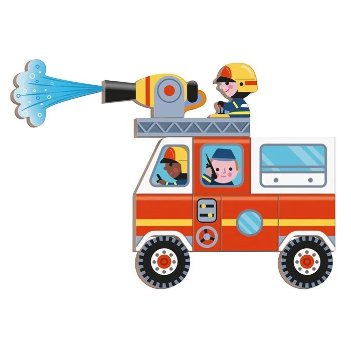 Magnéti'Book Pompiers - Jeu Educatif Magnétique 60 Aimants + 18 Modèles - Jouet Enfant en Carton FSC - Dès 3 Ans-4