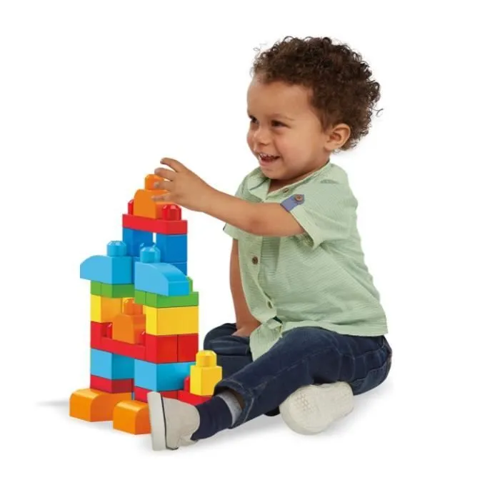 Jeu de blocs de construction - Non spécifié - 60 pièces - Coloré - Pour enfants de 1 à 5 ans - Plastique-1