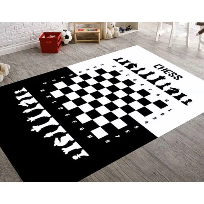 Tapis Moderne - MANI TEXTILE - Noir - 80x150 - Synthétique - Antidérapant-3