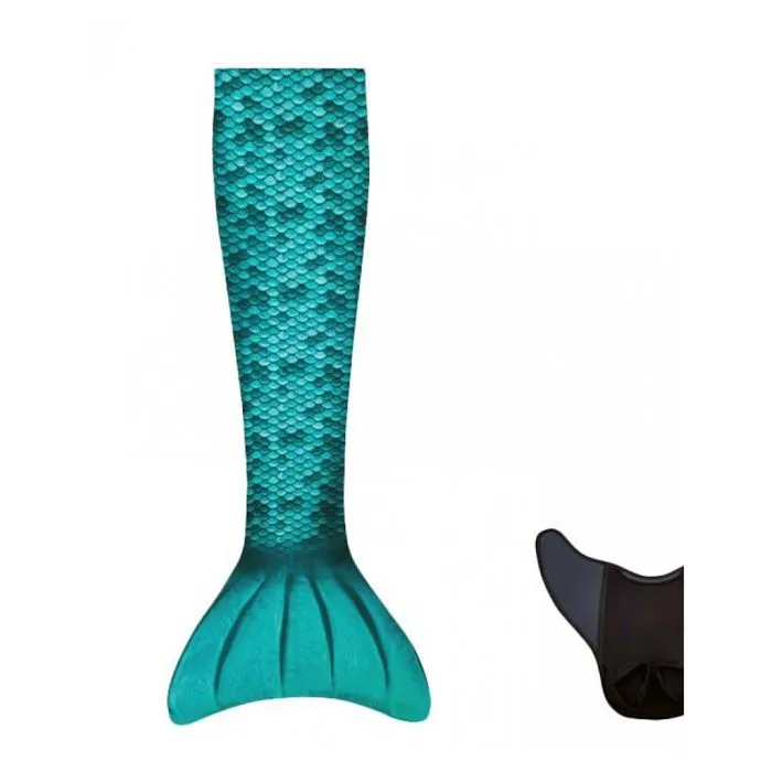 Déguisement queue de sirène avec monopalme aquaris Kuaki Mermaids-0
