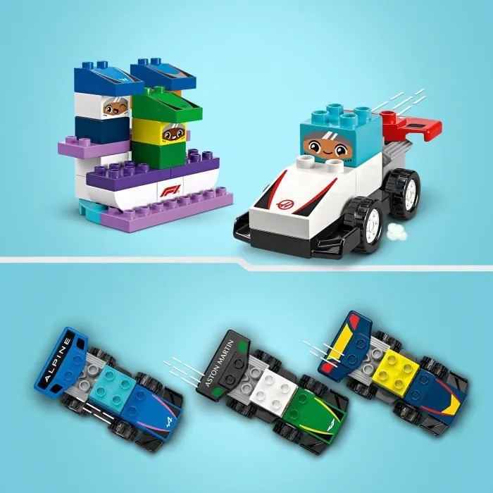 LEGO DUPLO Ma ville 10445 Voitures de course et pilotes d’une écurie de F1 - Jouet 2 ans-2
