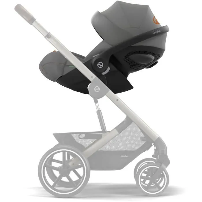 Coque Auto bébé Cloud G CYBEX i-Size - Inclinable - Tissu respirant - Homologation avion - Moon Black-4