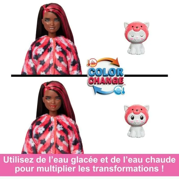 Barbie-Cutie Reveal-Poupée sur le thème des costumes, chaton panda HRK23-3