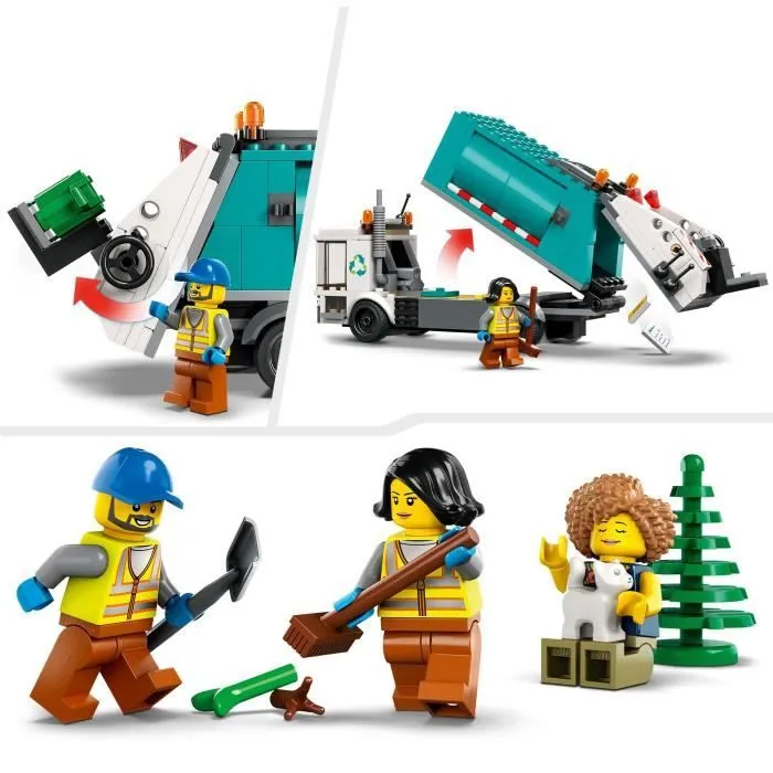 LEGO® City 60386 Le Camion de Recyclage, Jouet Camion-Poubelle, Jeu Éducatif Enfants 5 Ans-4