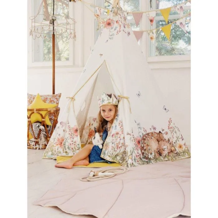 Ensemble tipi et tapis enfant Moi Mili "Fleurs Sauvages" - fleurs sauvages - TU-1