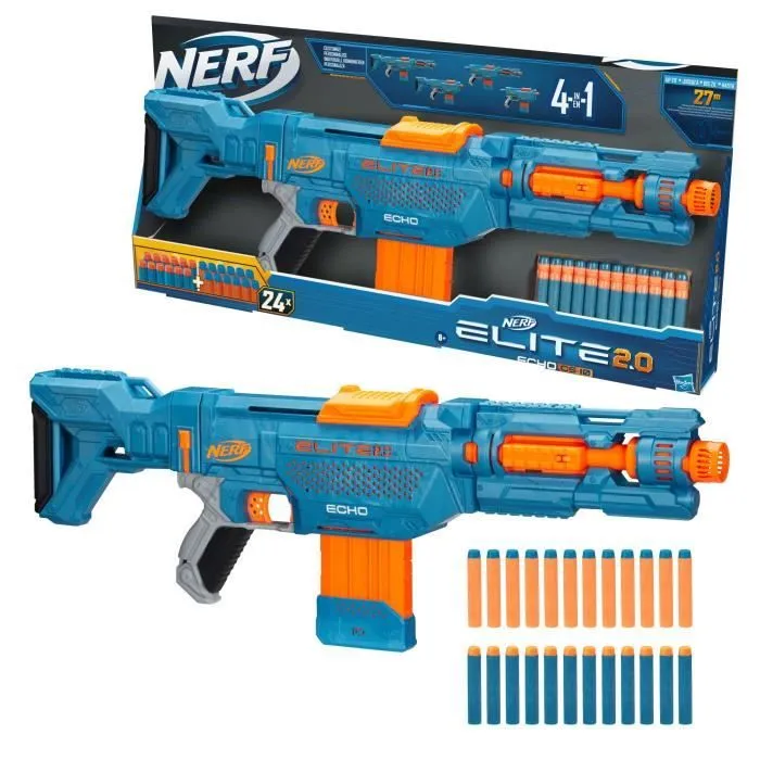 Pistolet Nerf Elite 2.0 Echo CS 10 - NERF - Bleu - Chargeur à clip - 24 fléchettes incluses-7
