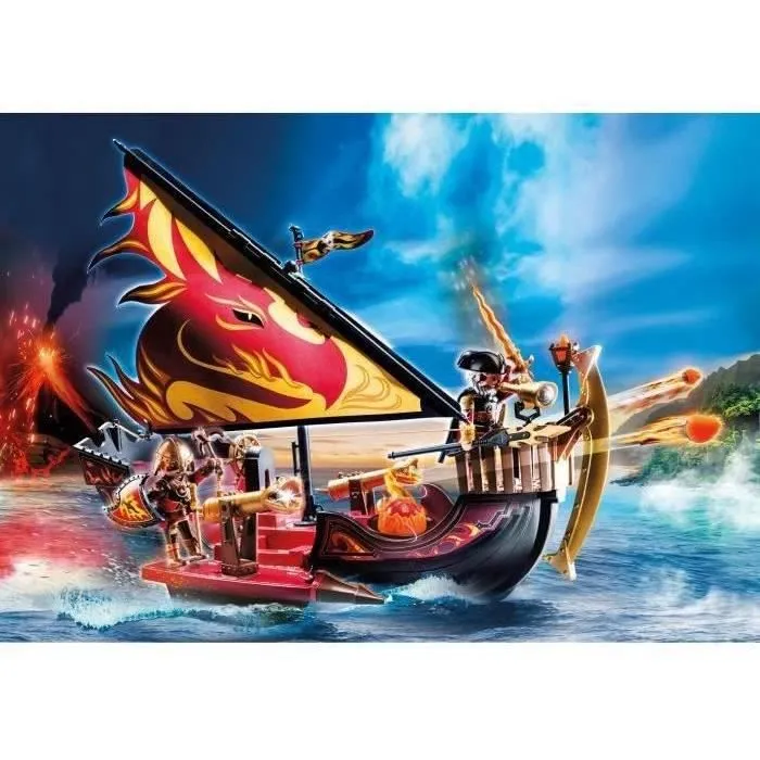 PLAYMOBIL - 70641 - Novelmore - Navire de combat des Burnham Raiders-1
