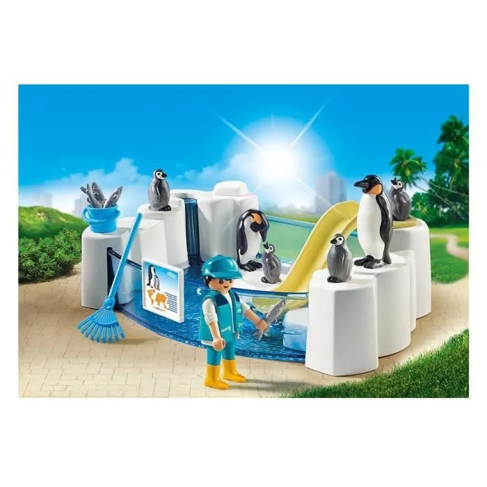 PLAYMOBIL - Family Fun - Bassin de Manchots - Aquarium - Jouet pour Enfants de 4 Ans et Plus-2