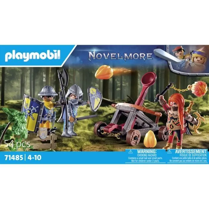PLAYMOBIL 71485 Chevaliers et catapulte, Les chevaliers Novelmore, 54 pièces, Dès 4 ans-4