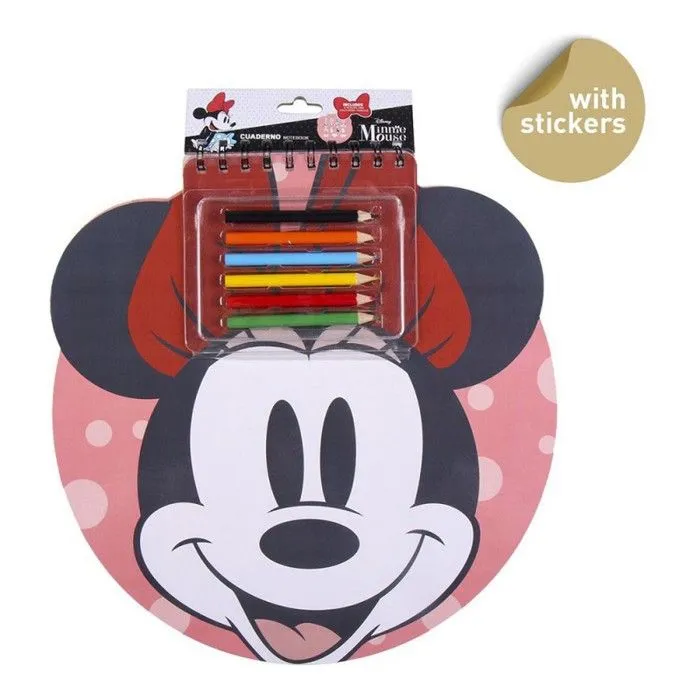Livret de Coloriage - Disney - Minnie - Avec Stickers - Crayons de Couleur - 30x30 cm-5