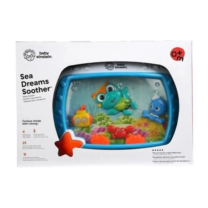 BABY EINSTEIN Veilleuse - Rêves marins - Réglage 25 min lumière, son, musique ou bruit de l’océan, attache lit, télécommande-4