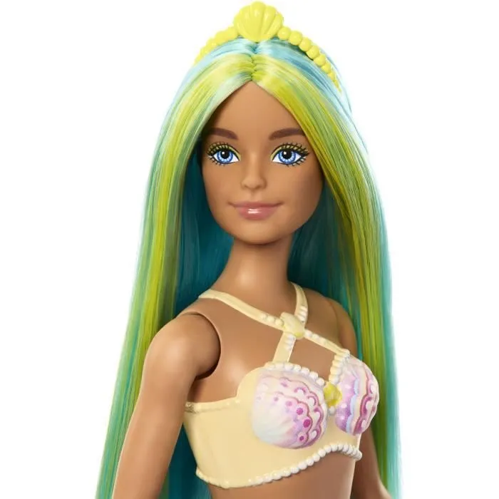 Barbie-Poupées Sirènes avec cheveux et nageoire colorés et serre-tête HRR03-1