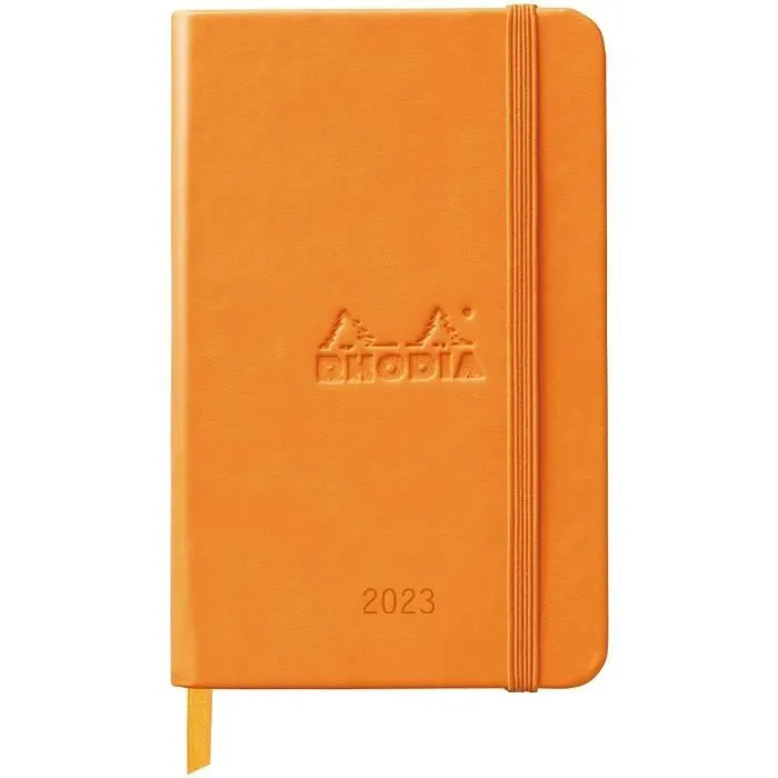 Agenda - Rhodia - Webplanner 2023 - A6 - Rigide - 144 pages - Orange-0