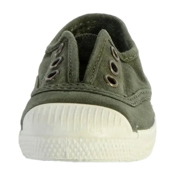Tennis Enfant - Natural World - Ingles - Vert - Kaki enz - Élastique-3