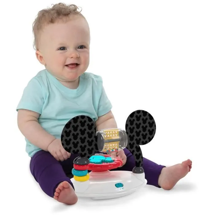 DISNEY BABY Trotteur bébé évolutif et pliable 2-en-1 - Mickey - Jouet d'éveil amovible intégré, Musique, Lumières, Hauteur Réglable-6