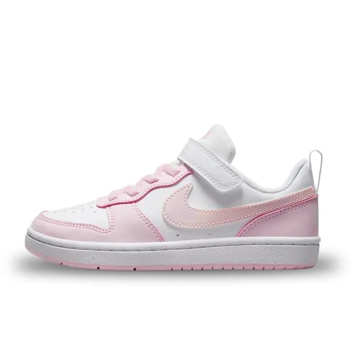 Chaussures pour Fille - Nike - Court Borough Low Recraft - Blanc - Lacets - Plat-1