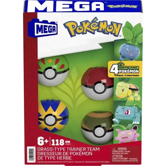 MEGA Pokémon-Dresseur de Pokémon type Plante-coffret de construction HWR77-5